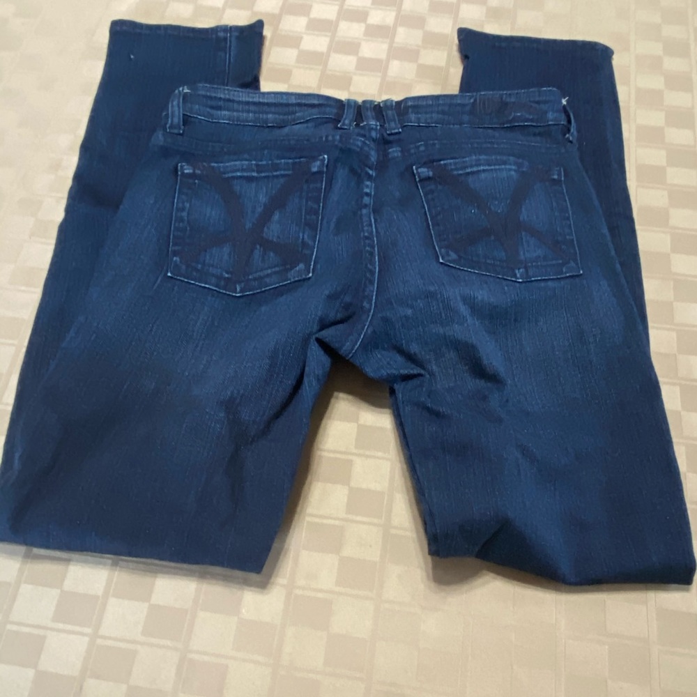 KUT from the Kloth Jeans Women's Straight Leg Blue Denim Dark Wash 28 (6) X 30.